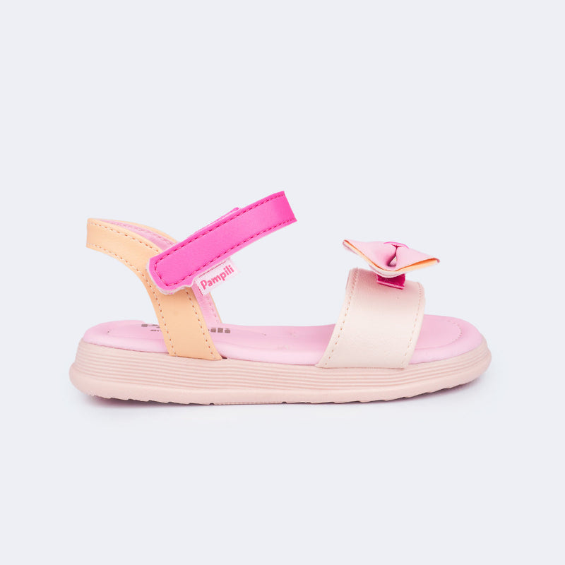 Sandália Infantil Feminina Sand Flower Laço Colorida