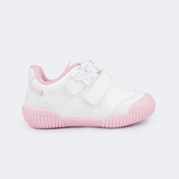 Tênis Infantil Pampili Yuyu com Borboletas Branco