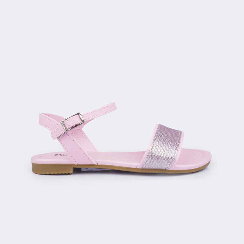 Sandália Infantil Pampili Iris Texturizada Rosa