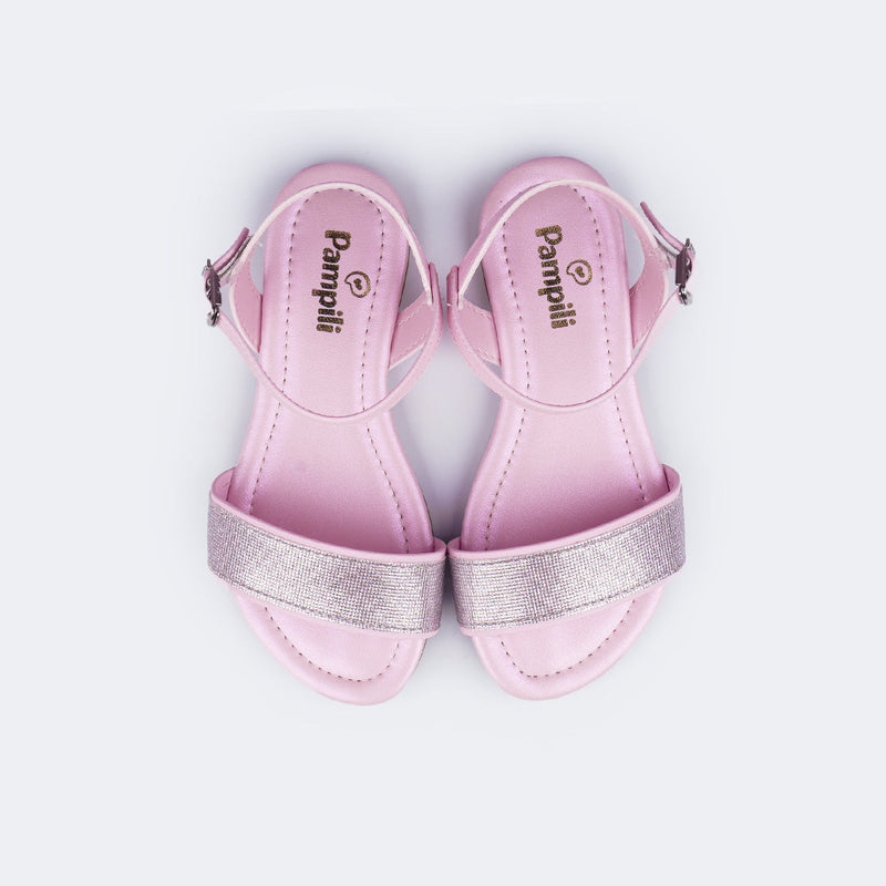 Sandália Infantil Pampili Iris Texturizada Rosa