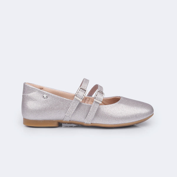 Sapatilha Infantil Feminina Ballet Brilho Rosê