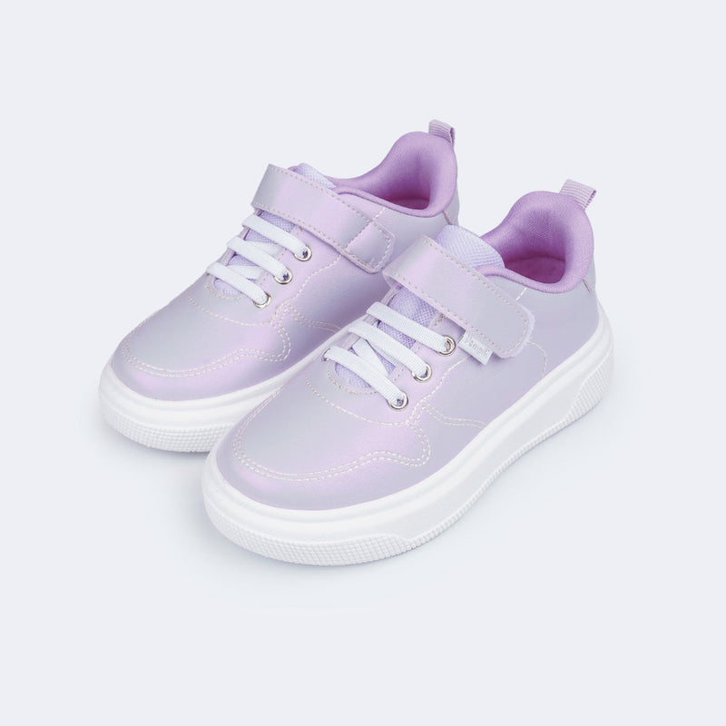 Tênis Infantil Feminino XP24 Costura Perolado Lilás