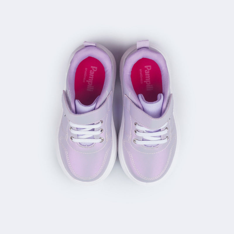 Tênis Infantil Feminino XP24 Costura Perolado Lilás