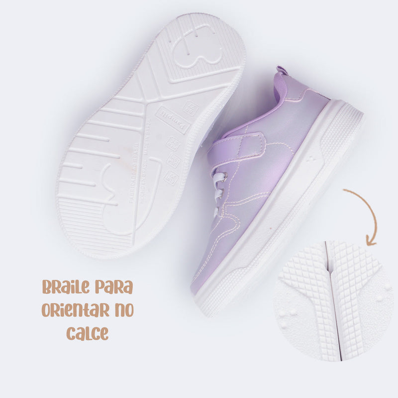 Tênis Infantil Feminino XP24 Costura Perolado Lilás
