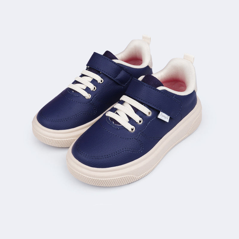 Tênis Infantil Feminino XP24 Costura Azul Marinho