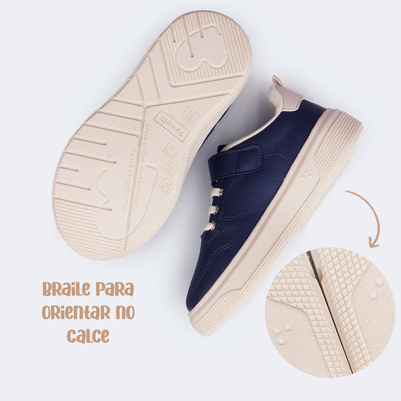 Tênis Infantil Feminino XP24 Costura Azul Marinho