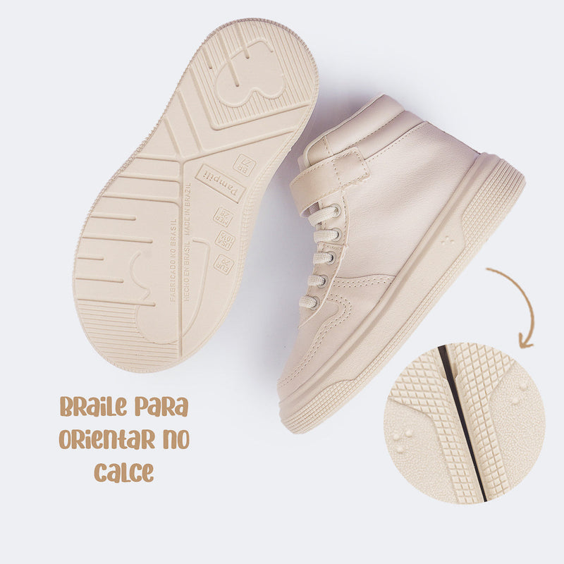 Tênis Infantil Feminino XP24 Cano Alto Nude