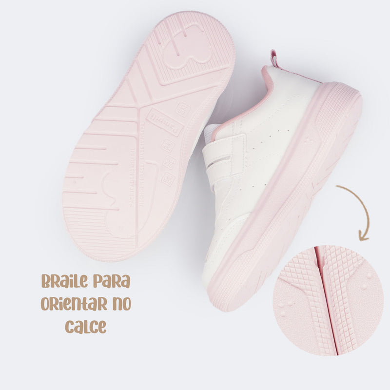 Tênis Infantil Feminino XP24 Rosa e Branco