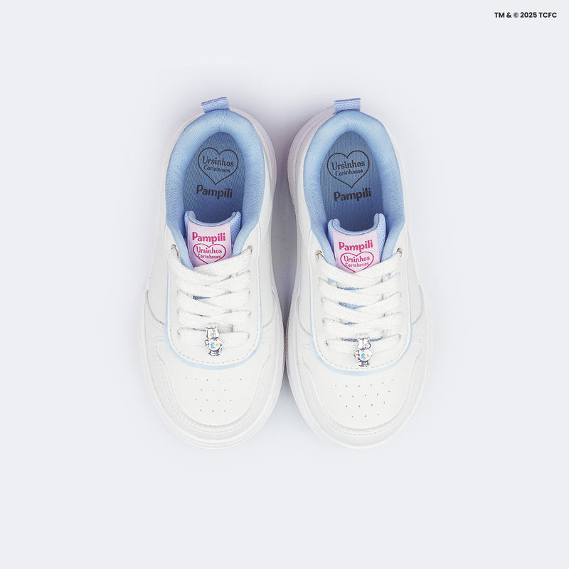 Tênis Infantil Feminina XP24 Ursinhos Carinhosos Branco Azul