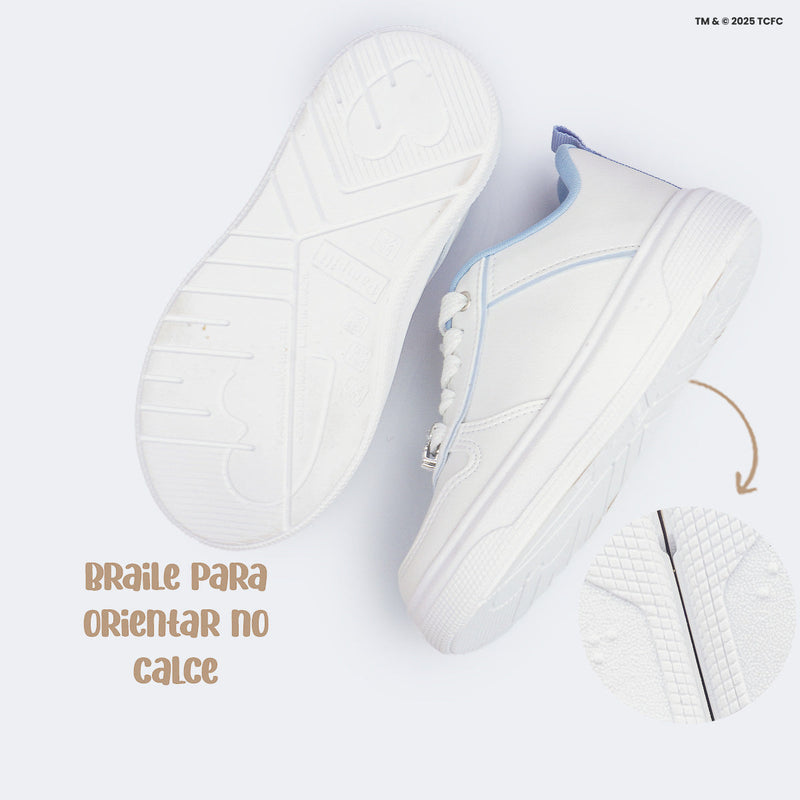 Tênis Infantil Feminina XP24 Ursinhos Carinhosos Branco Azul