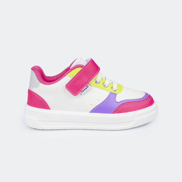 Tênis Infantil Feminino Up Recortes Colorido Neon