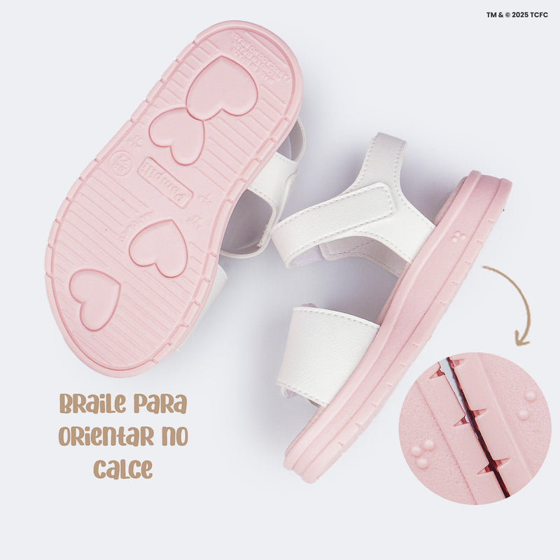 Sandália Papete Infantil Pampili Petit Ursinhos Carinhosos Rosa