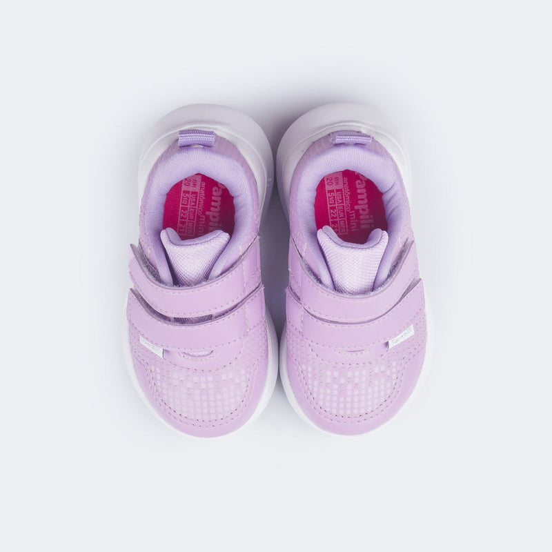 Tênis Infantil Feminino Sky Texturizado Lilás