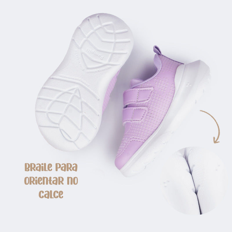 Tênis Infantil Feminino Sky Texturizado Lilás