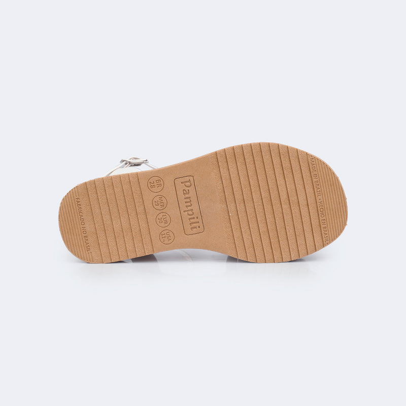 Sandália Infantil Feminina Alana Flatform em Cortiça Branca