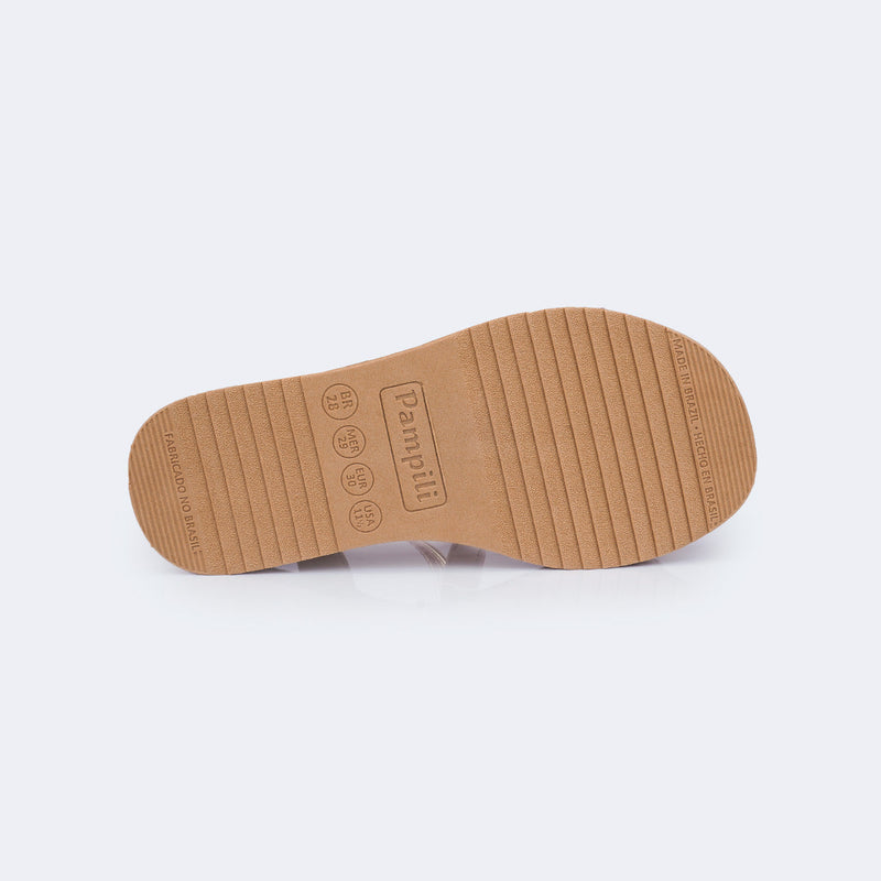 Sandália Infantil Feminina Alana Flatform Gladiadora Branca