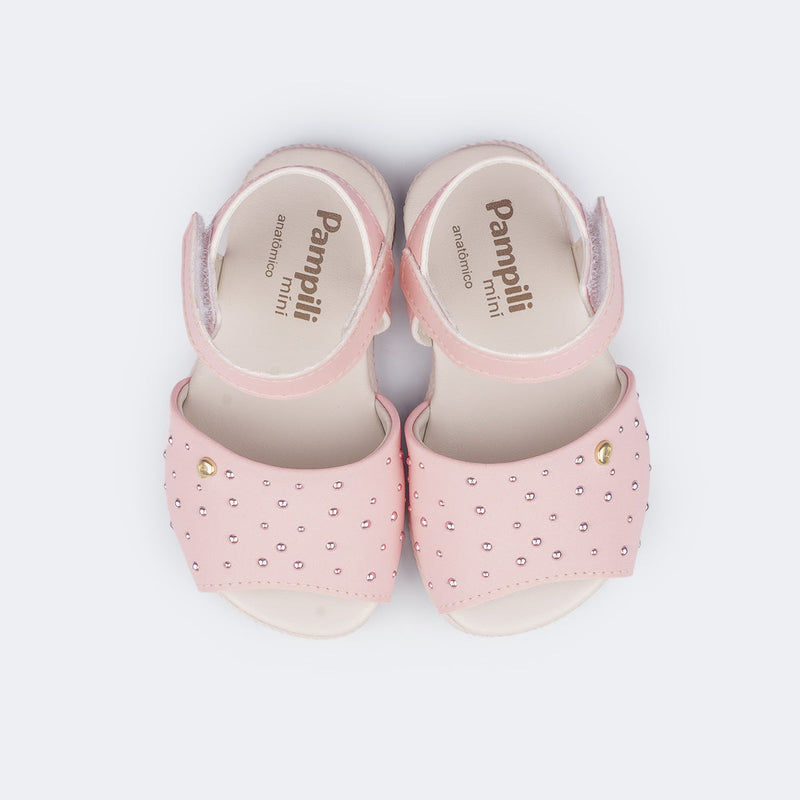 Sandália Infantil Espadrilhe Pampili Lala com Tachas Rosa