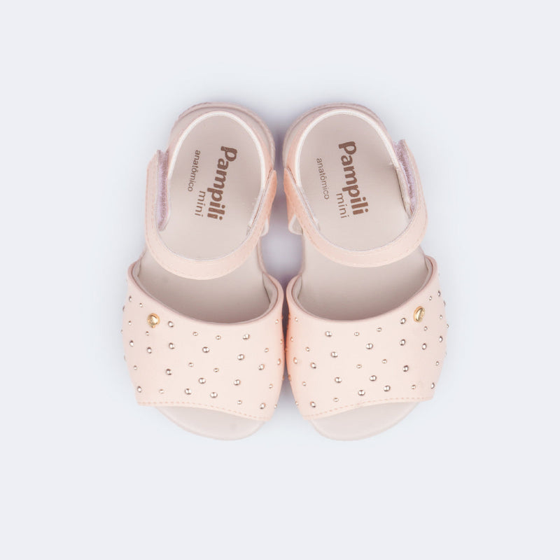Sandália Infantil Espadrilhe Pampili Lala com Tachas Nude