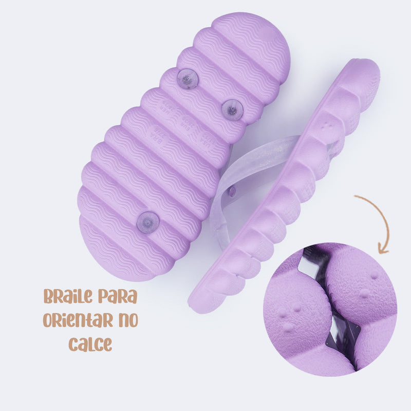 Chinelo Infantil Pampili Puffly Lilás