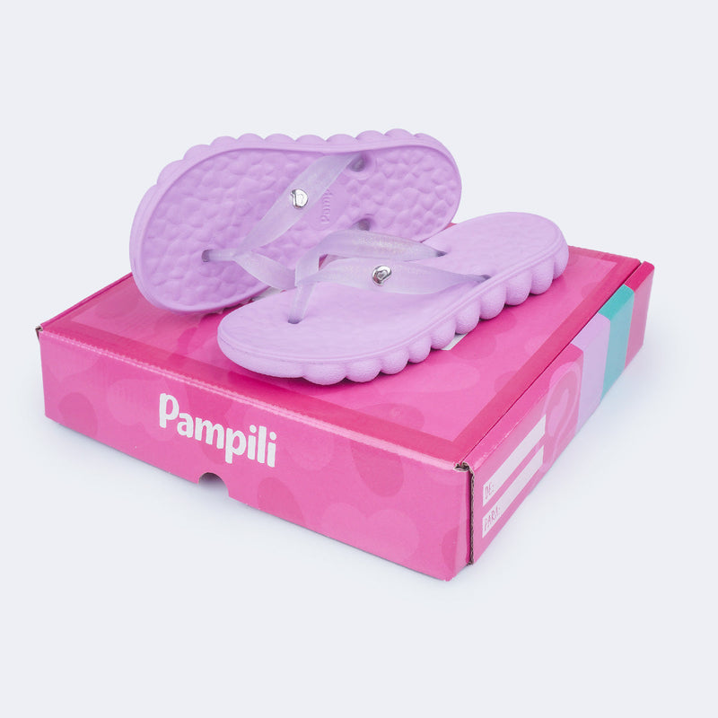 Chinelo Infantil Pampili Puffly Lilás