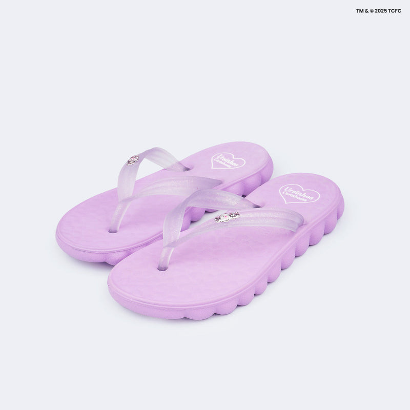 Chinelo Infantil Pampili Puffly Ursinhos Carinhosos Lilás
