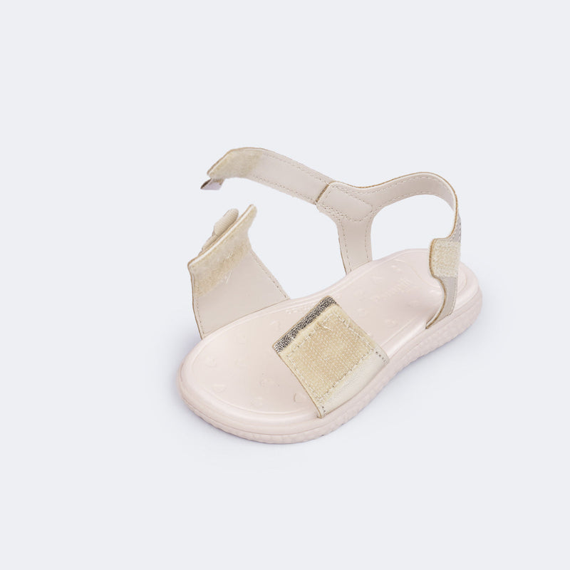 Sandália Infantil Pampili Bia Borboletas Dourada