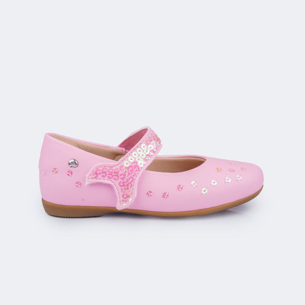 Sapatilha Infantil Pampili Bailarina com Cauda de Sereia Rosa
