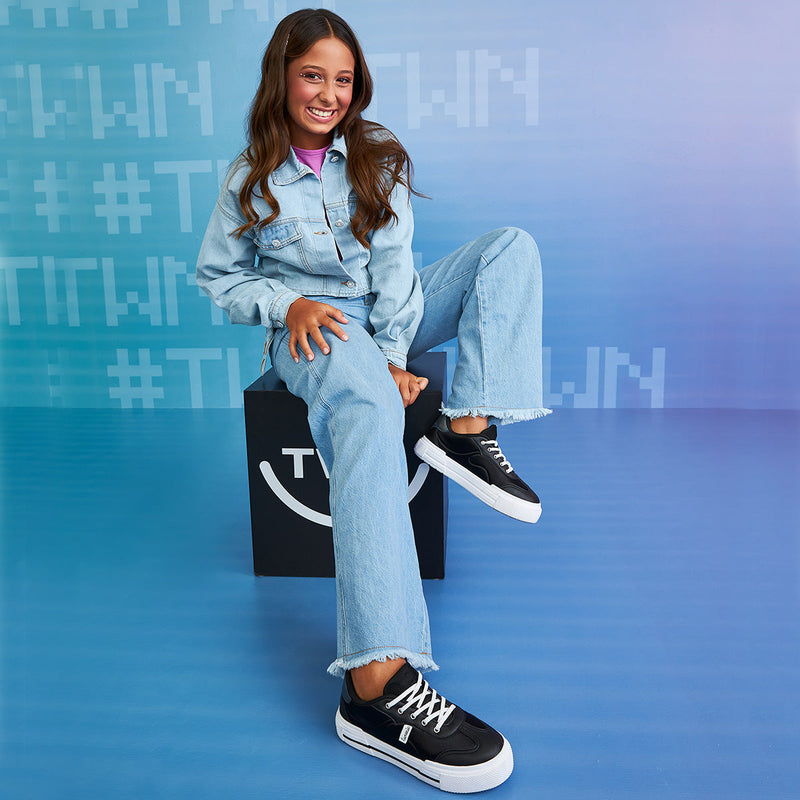 Tênis Feminino Tweenie Space Comfy Lycra Preto