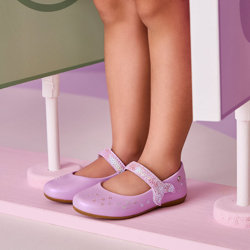 Sapatilha Infantil Pampili Bailarina com Cauda de Sereia Lilás