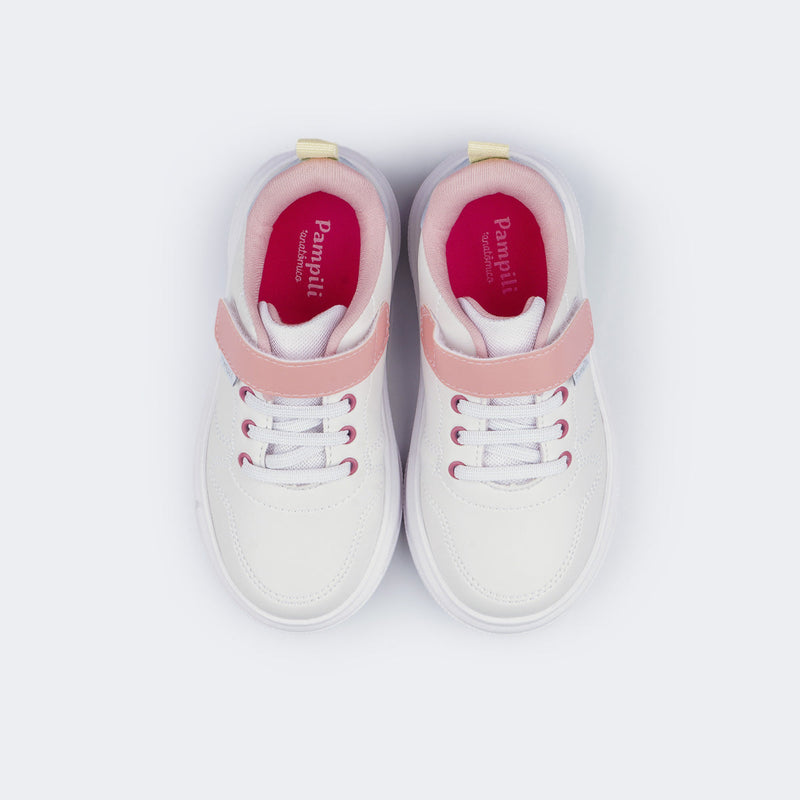 Tênis Infantil Feminino XP24 Costura Branco Candy Colors