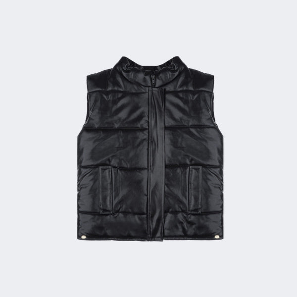 Colete Infantil Feminino Pampili Puffer Preto