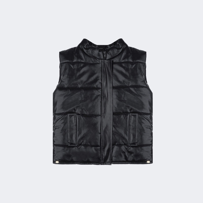 Colete Infantil Feminino Pampili Puffer Preto
