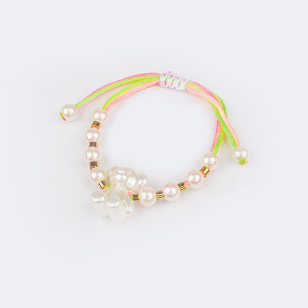 Pulseira Infantil Pampili Ursinho Perolado Colorido Claro