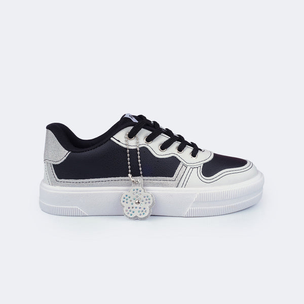 Tênis Infantil Feminino XT 25 com Chaveiro Prata Preto