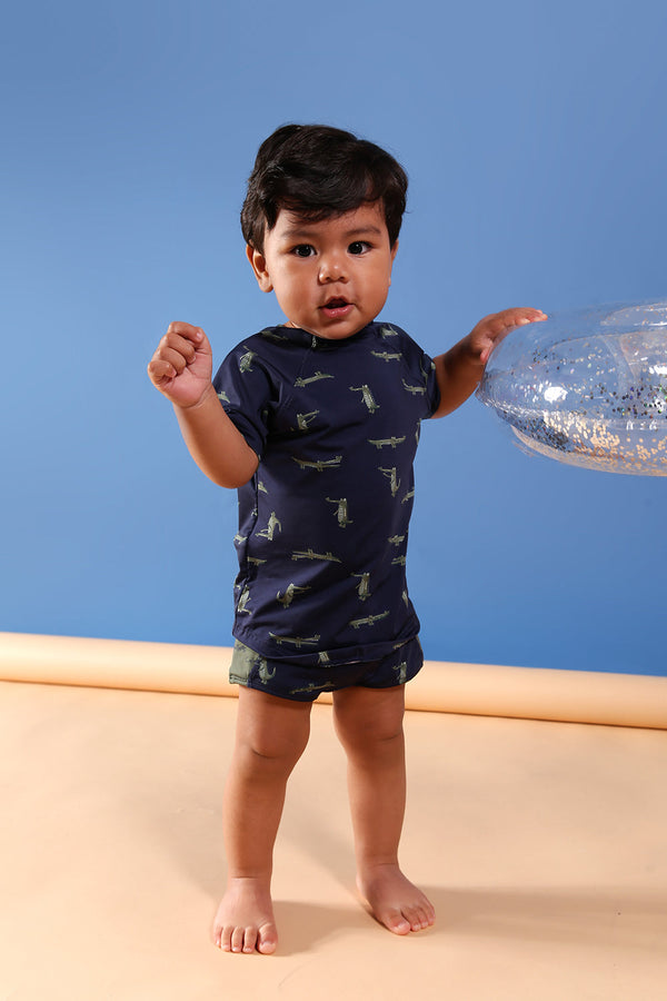 Kit Sunga e Blusa UV Jacaré